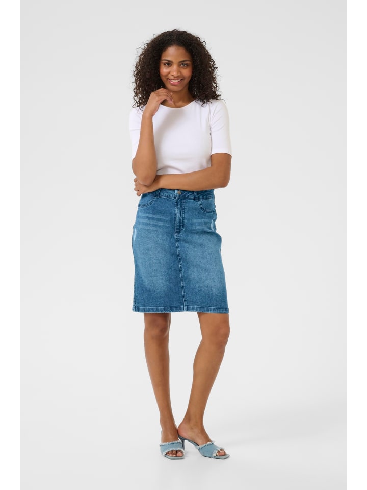 Denimrock KAlaurine Regular fit in Washed/Destroyed Blue Denim