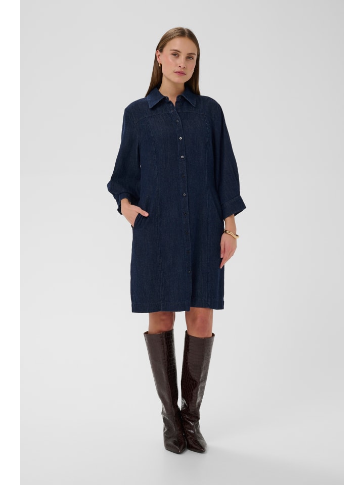 Kleid SLChaman Feminine Form in Dark Blue Denim