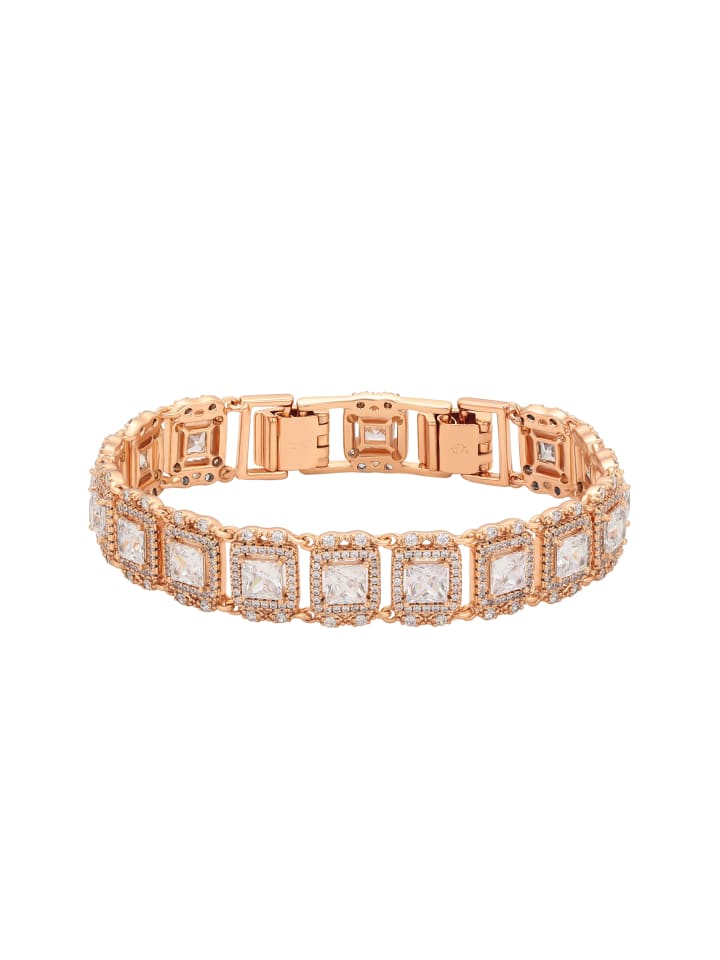Women Bracelet in Rose Gold White