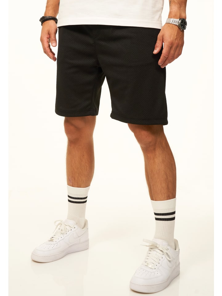 Shorts - für Herren mit Stretch & Struktur - Sommershorts in Black
