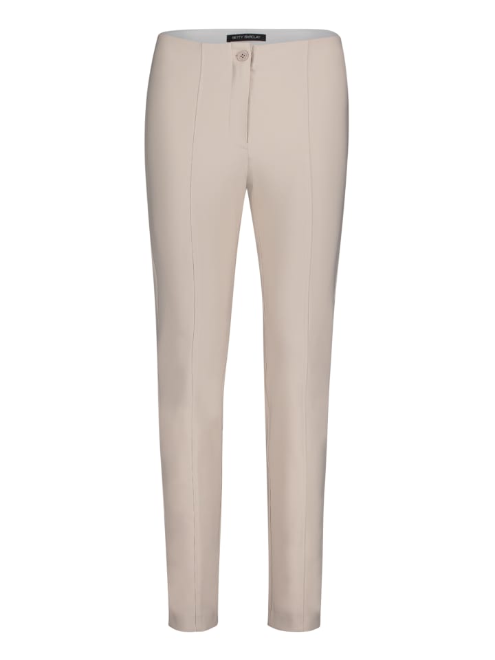 Businesshose Slim Fit in Grau Beige