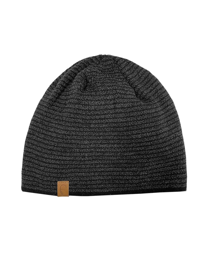 Strick Beanie mit weichem Thermo-Fleece Innenfutter in Dunkelgrau