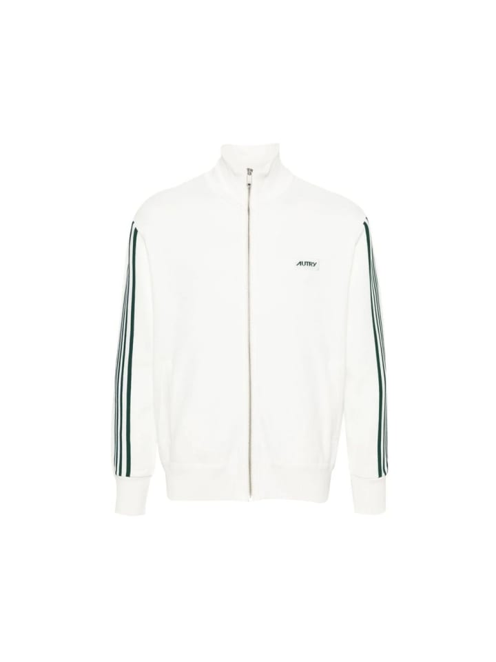 Weiß Nylon Sweatshirt