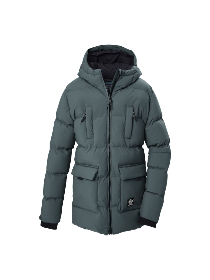 Steppparka mit Kapuze in Blau3019