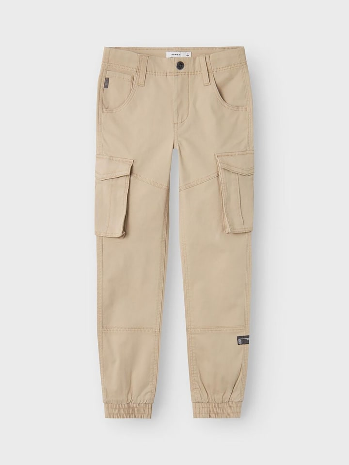 Cargo Hose für Jungen Jogger Chino Freizeithose NKMRYAN in Beige