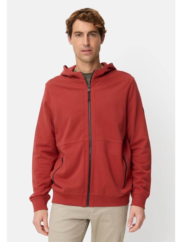 Sweatjacke mit Taschen in Rot
