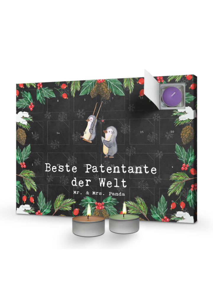 Adventskalender Pinguin Beste Erfindungante der We... in Kreidetafel