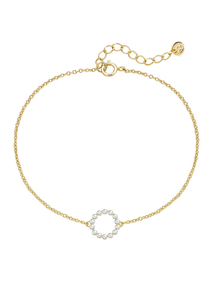 Armband aus Sterling Silber mit Zirkonia in gelbgold