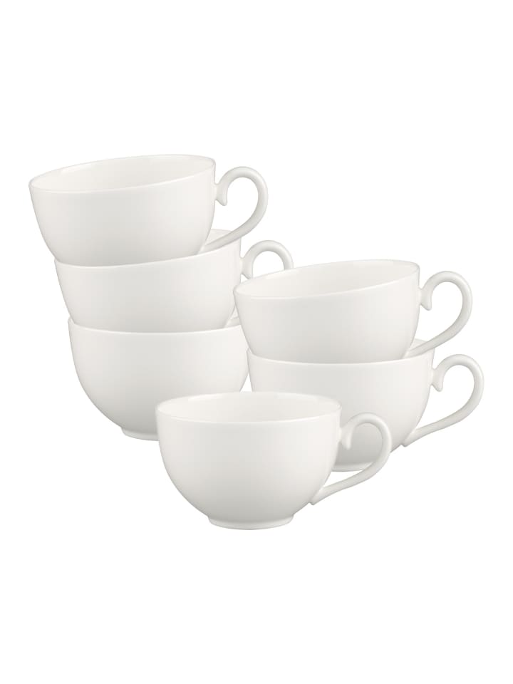 Cappuccinotassen White Pearl in Weiß 310 ml