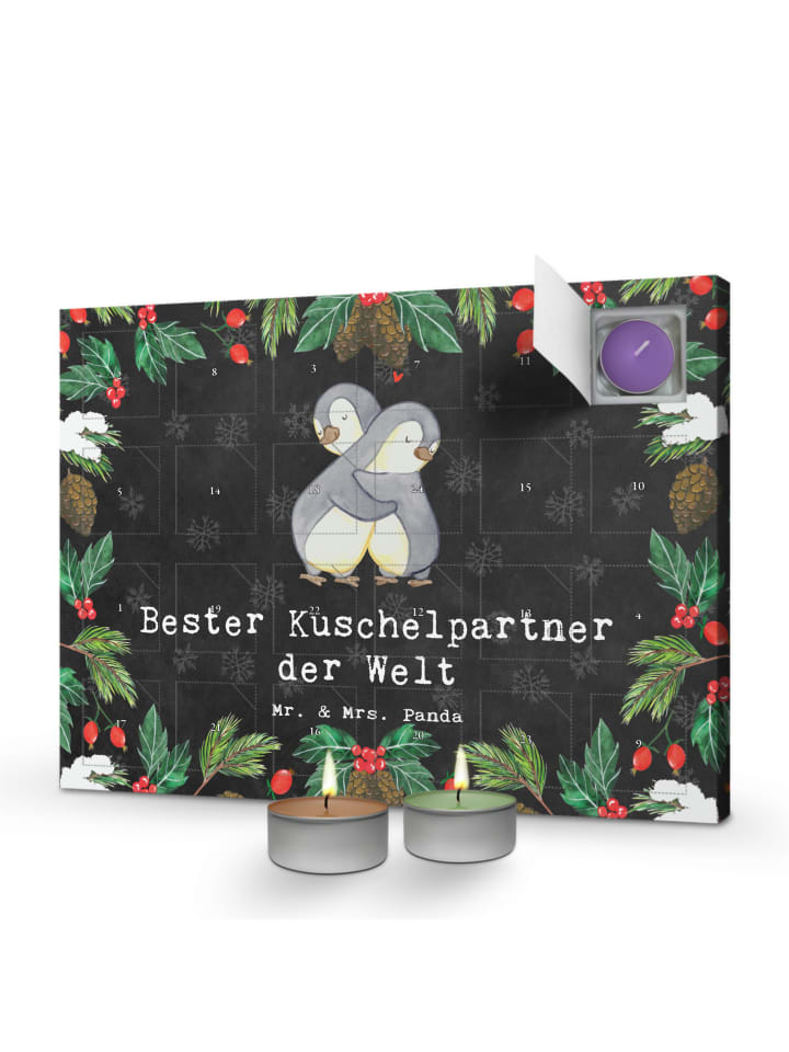 Adventskalender Pinguin Bester Kuschelpartner d... in Kreidetafel