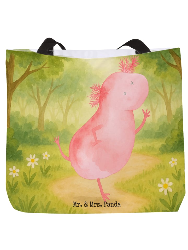 Damen Schultertasche Axolotl Tanzen Design ohne... in Weiß