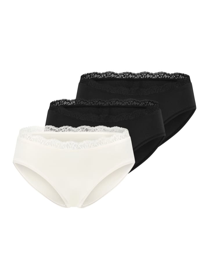 Rio Slip Unique Cotton in Schwarz / off-white