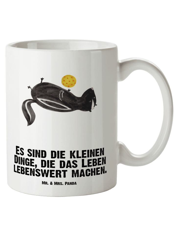 Tasse Stinktier Ball mit Spruch in Weiß