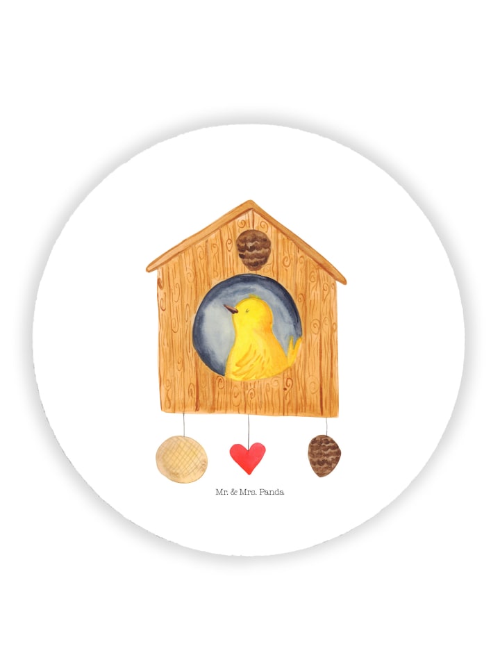 Magnet Vogelhaus Home ohne Spruch in Weiß