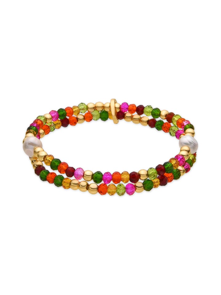 Armband mit rosa Kristall, 18 Karat Gold-Finish – Miota