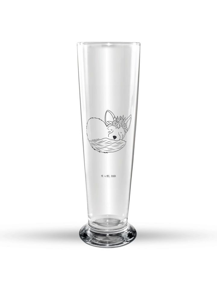 Bierstange Wüstenfuchs Blumen ohne Spruch in Transparent