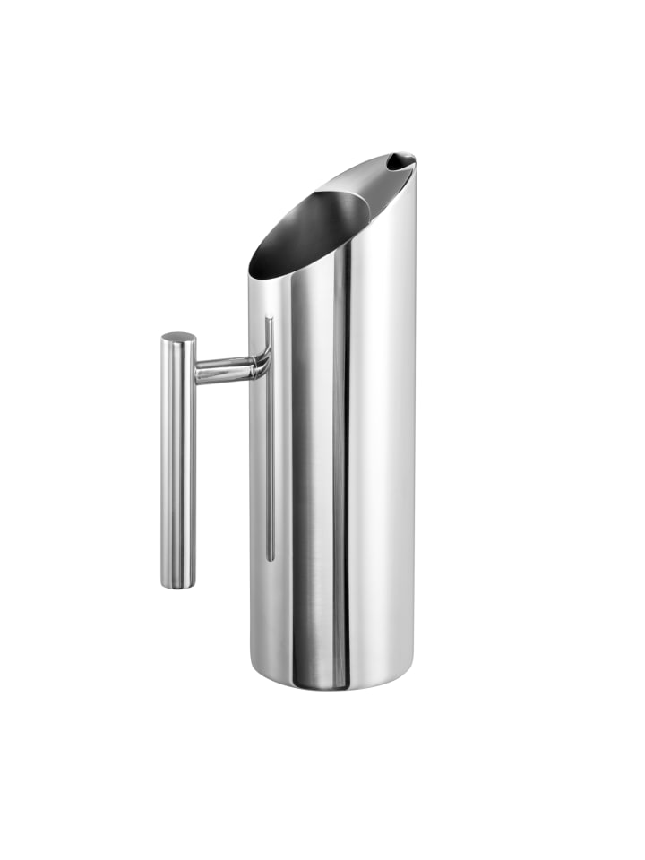Wasserkanne in silber, Ø 9 cm, H: 27,5 cm, 1,2 Liter, Edelstahl
