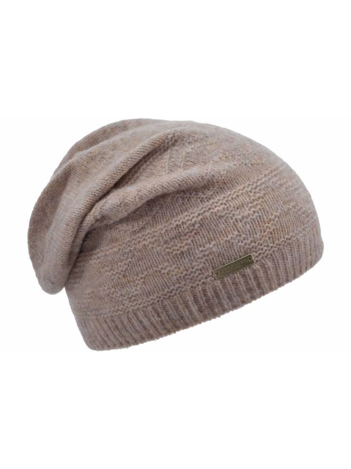 Strickmütze in beige