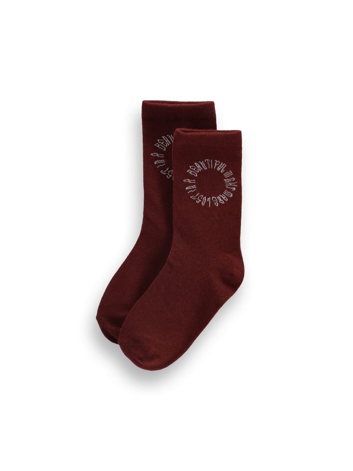 Socken in dunkelrot