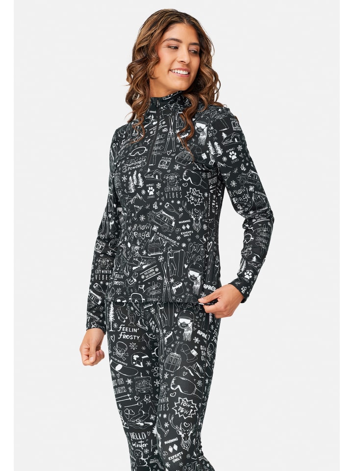 Baselayer-Top Graffiti Top in black