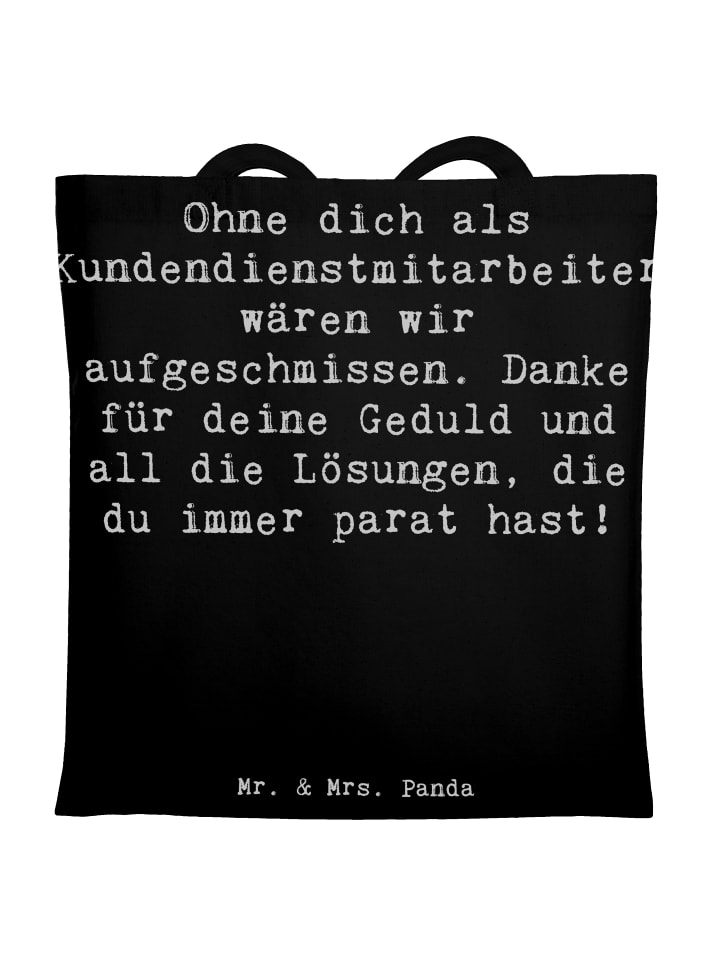 Tote Bag Spruch Kundendienstmitarbeiter Held mi... in Schwarz