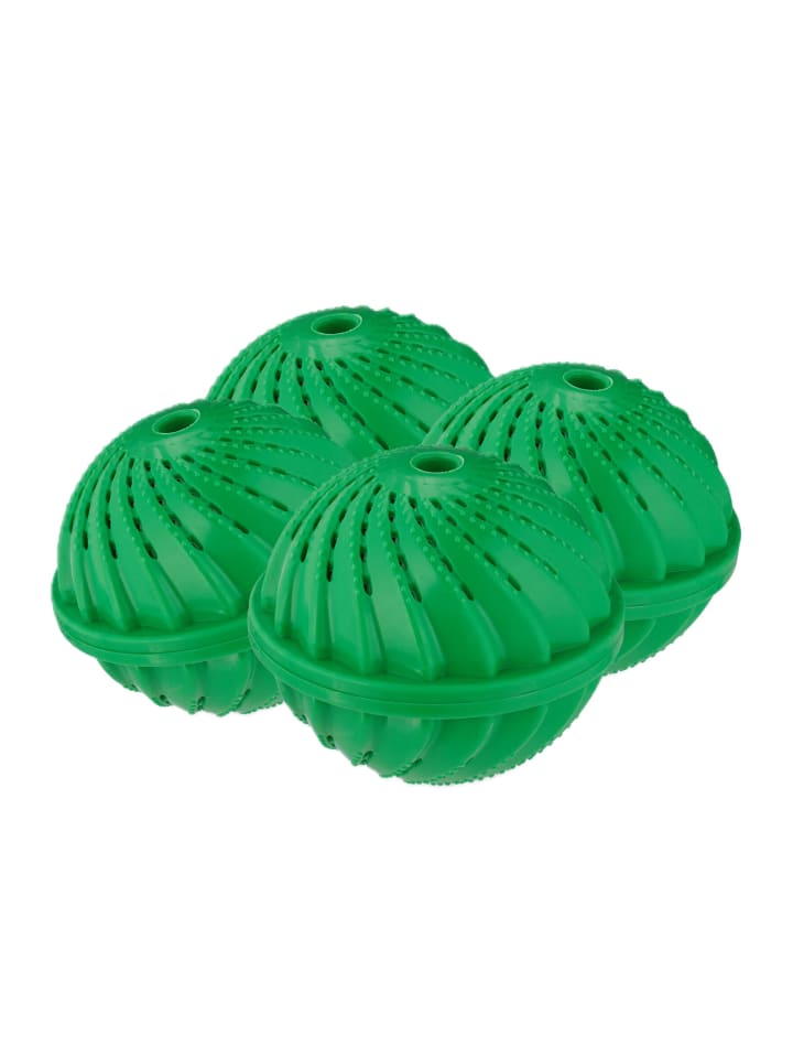 4 x Waschball in Grün