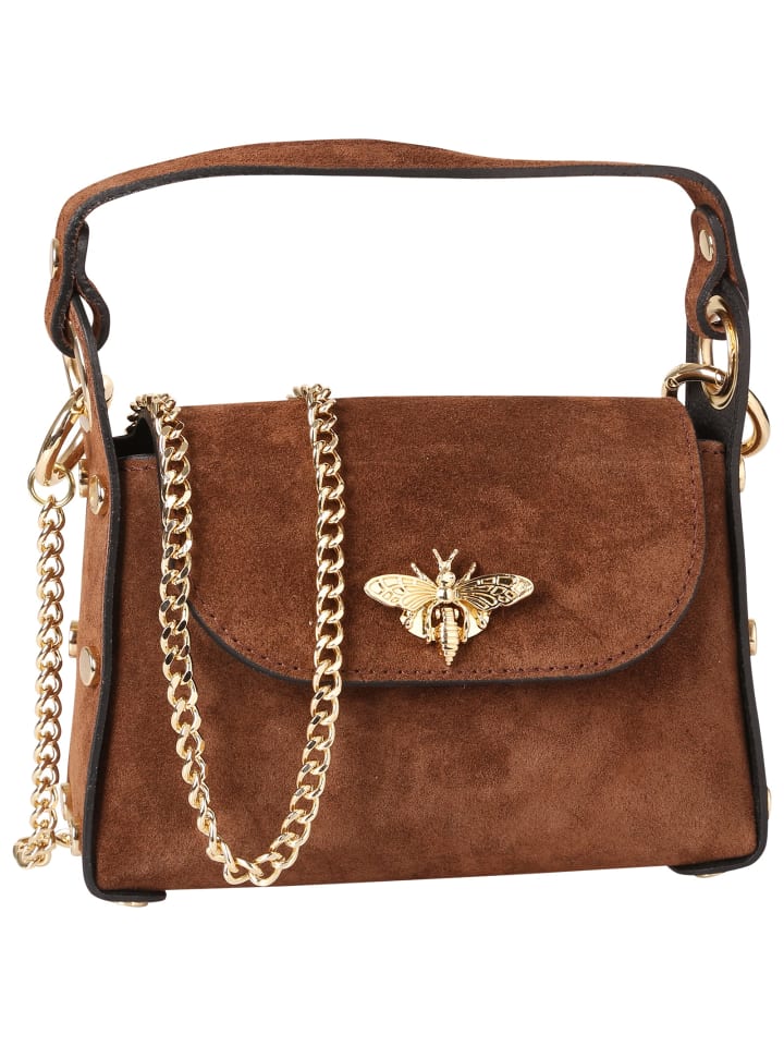 Leder Umhängetasche Toscanto Tasche braun ca. 19cm