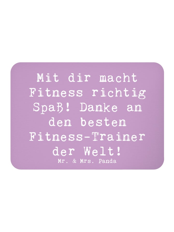 Pinnwand Magnet Spruch Fitness-Trainer Dank mit... in Lavendeltraum