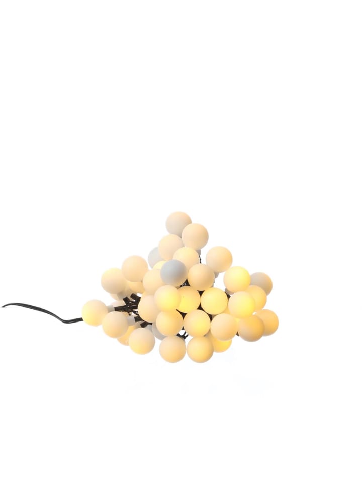 LED Solar Lichterkette Berry Cherry 30 weiße Kugeln 8 Modi L: 4,5m Sensor