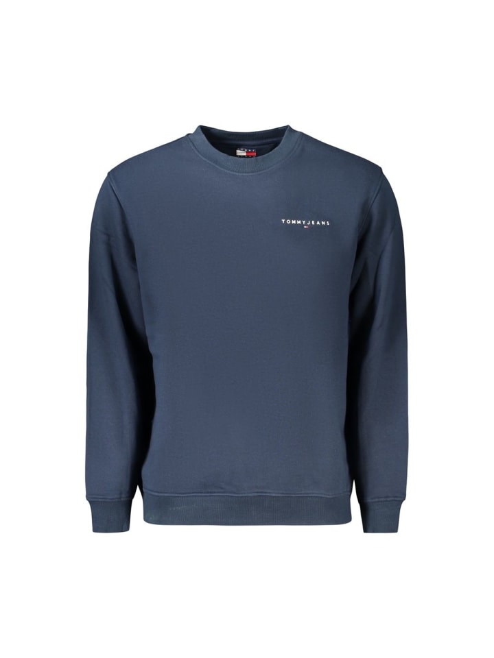 Blau Baumwolle Herren Sweatshirt