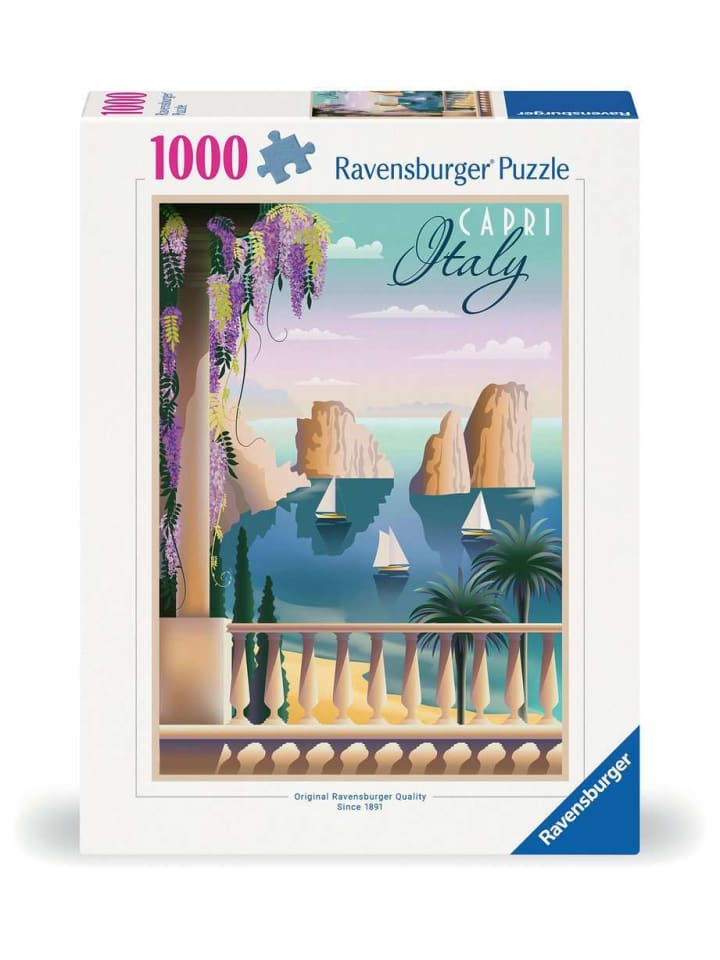 Ravensburger Puzzle 1.000 Teile Postkarte aus Capri in bunt