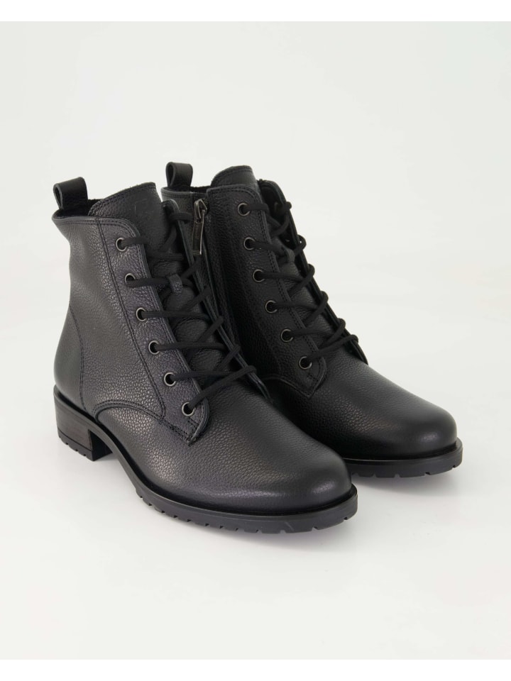 Schnürstiefeletten in Schwarz