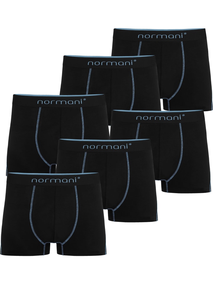 6 Herren Baumwoll-Boxershorts in Hellblau
