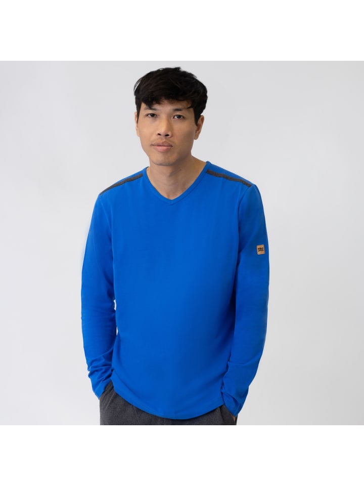 Freizeitlongsleeve ECKY in hellblau