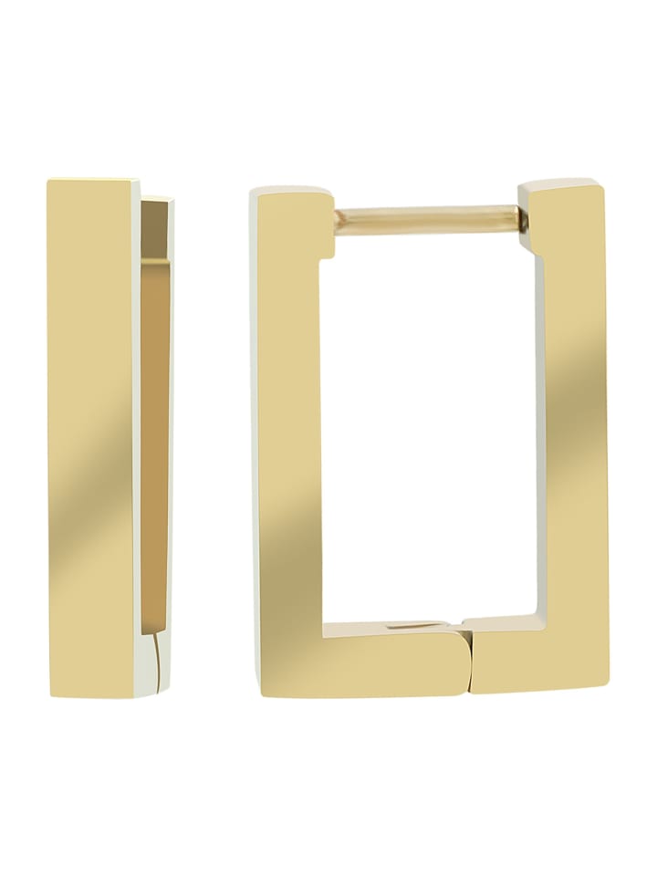 Damen Ohrringe – Klappcreole aus Edelstahl in gold