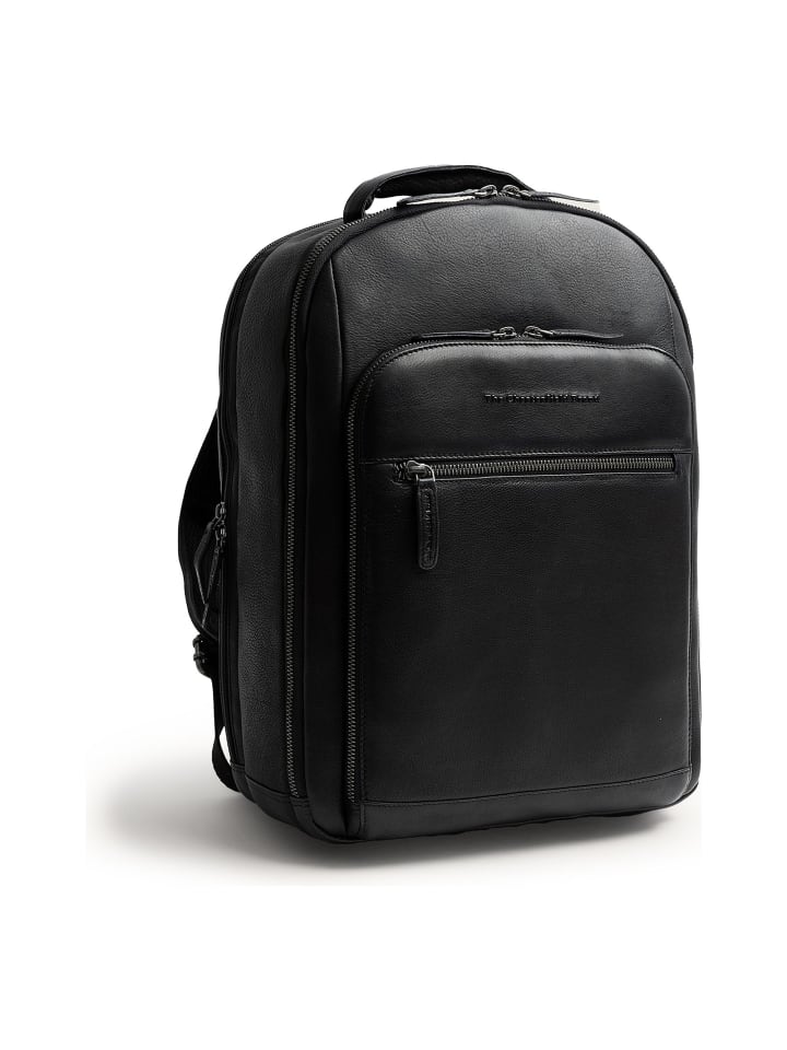 Serenzo Daypack Leder 40 cm Laptopfach black