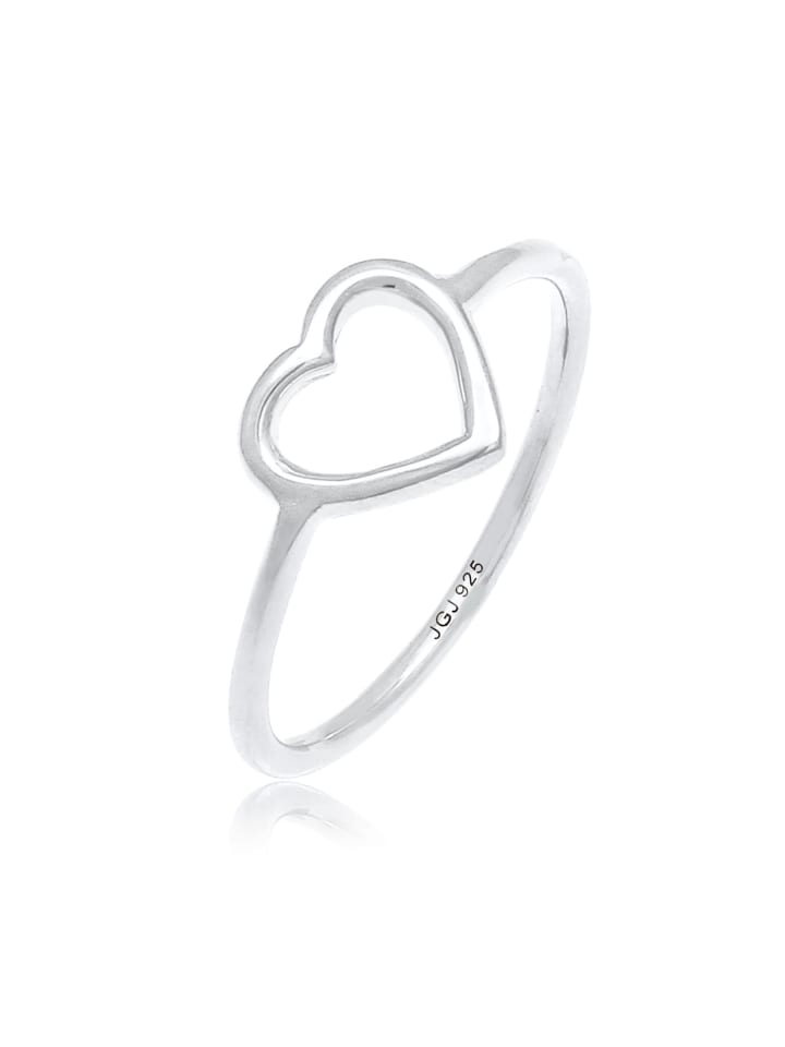 Ring 925 Sterling Silber Herz in Silber