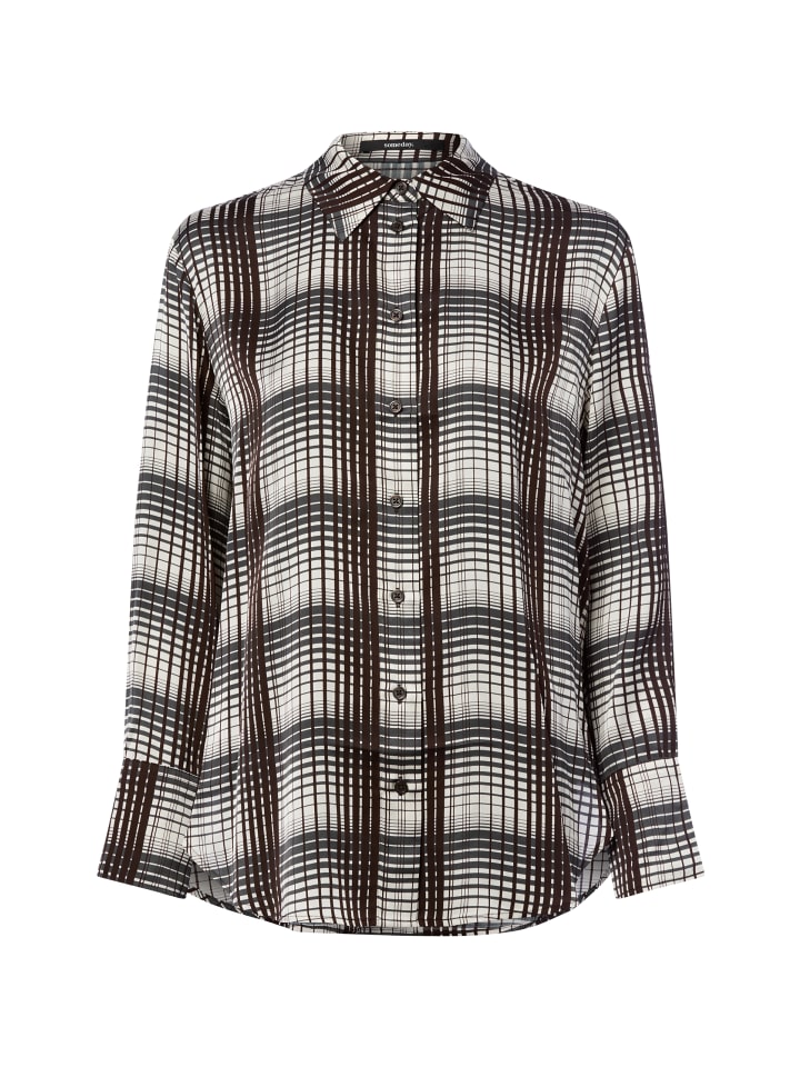 Bluse Zebecca in anthrazit ecru - 0001