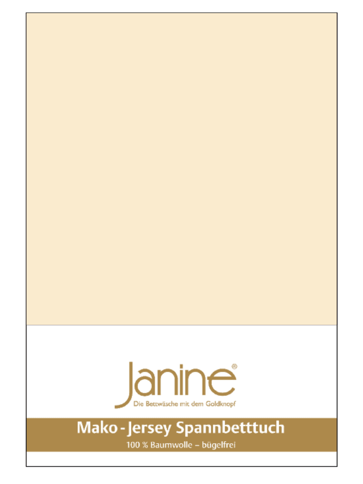 Janine Spannbetttuch Mako Feinjersey 5007 in leinen