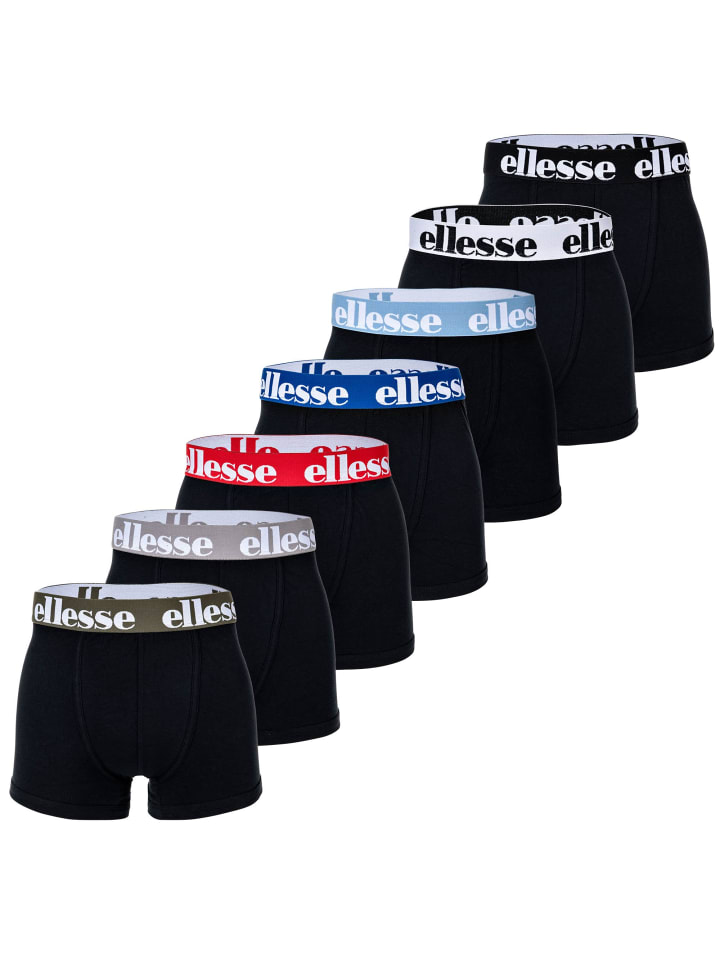 Boxershort 7er Pack in Schwarz/Blau/Rot/Grau