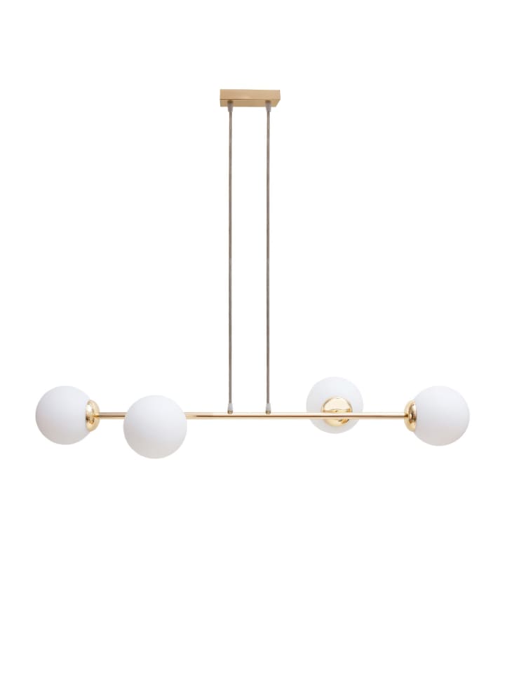 Pendelleuchte (B)12 x (L)85 x (T)95 cm in Gold Weiß