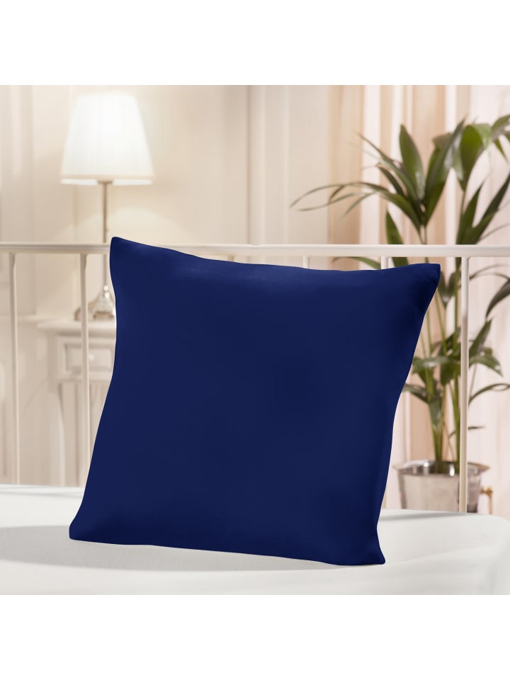 Interlock-Jersey Kuschelkissenbezug in dunkelblau