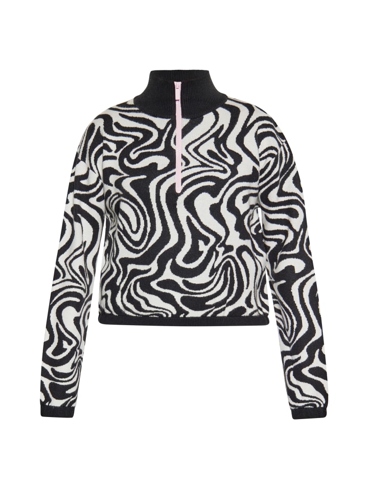 Damen Pullover in WOLLWEISS SCHWARZ