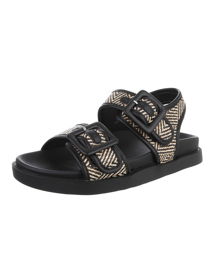 Sandale & Sandalette in Schwarz und Beige