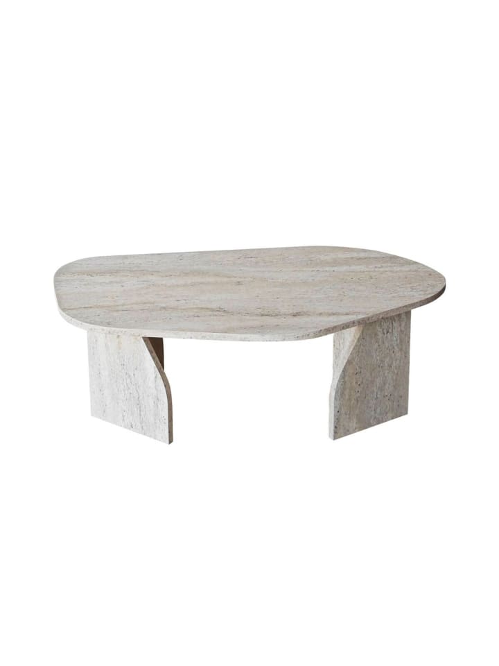Couchtisch ROCK in Travertin - (W)100  x (H)35  x (L)60 cm