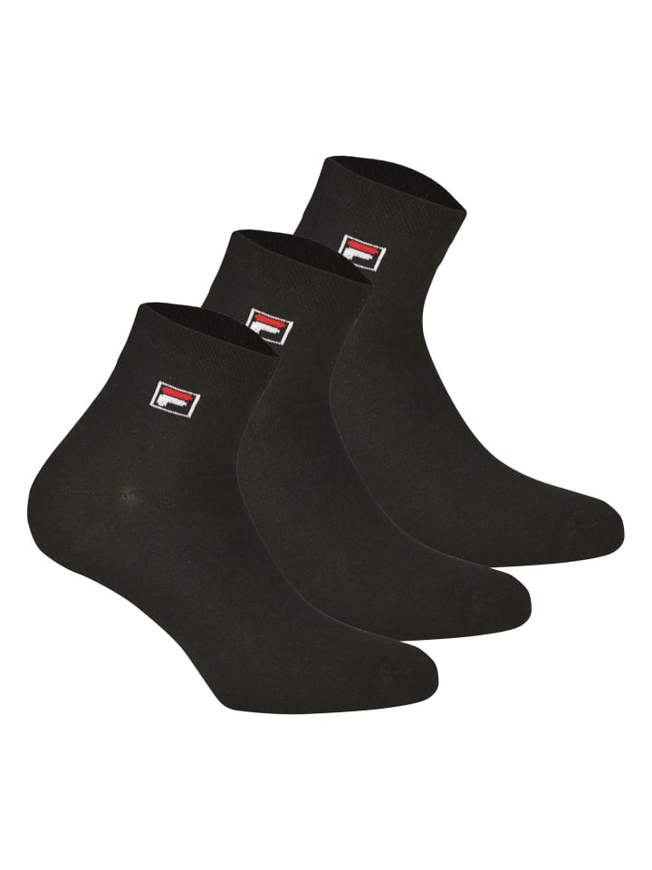 Socken 3er Pack in Schwarz
