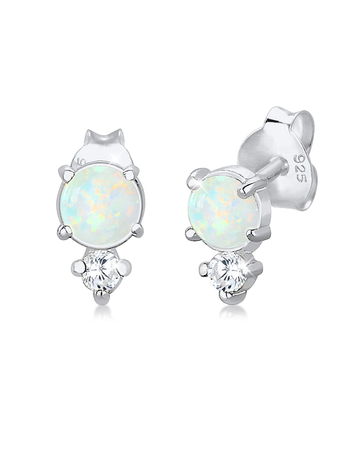 Ohrringe 925 Sterling Silber Kreis in Silber