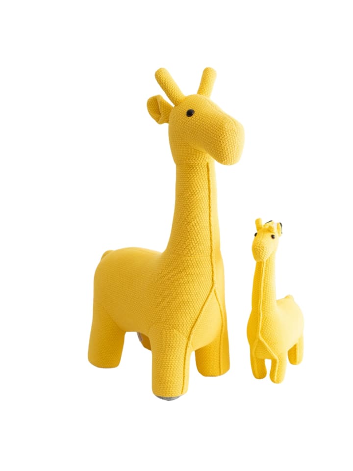 2er-Set Giraffe in Gelbgrün – (B)63 x (H)100 x (T)30 cm