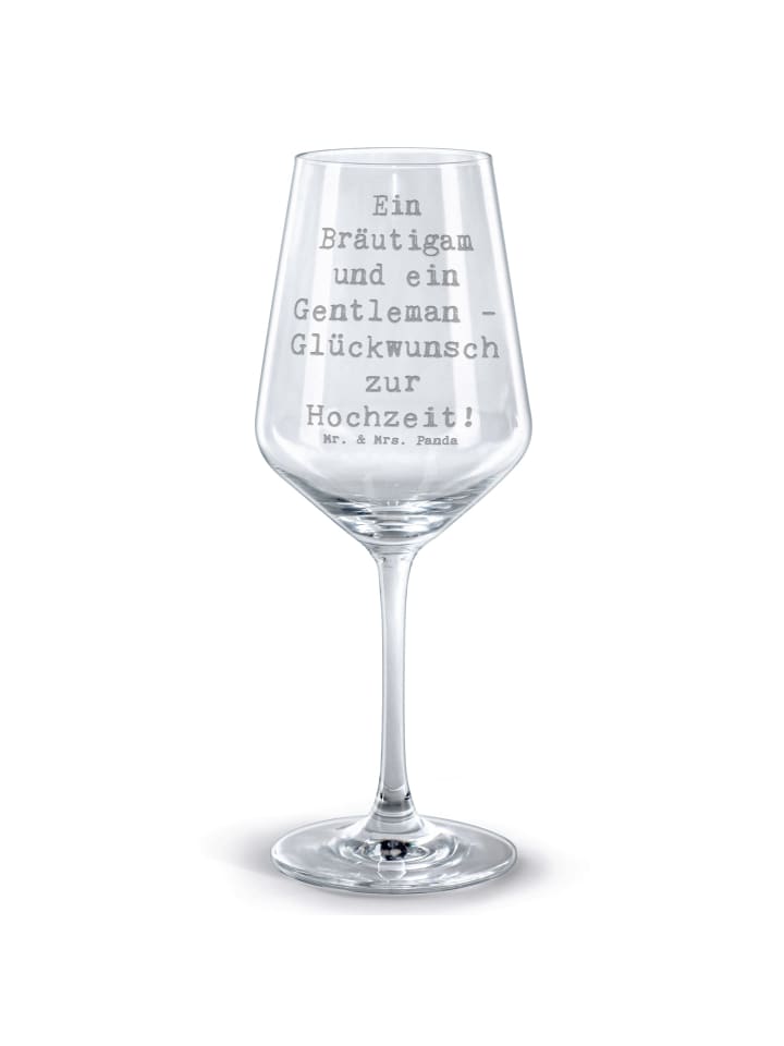 Weinglas Spruch Bräutigam Gentleman mit Spruch in Transparent