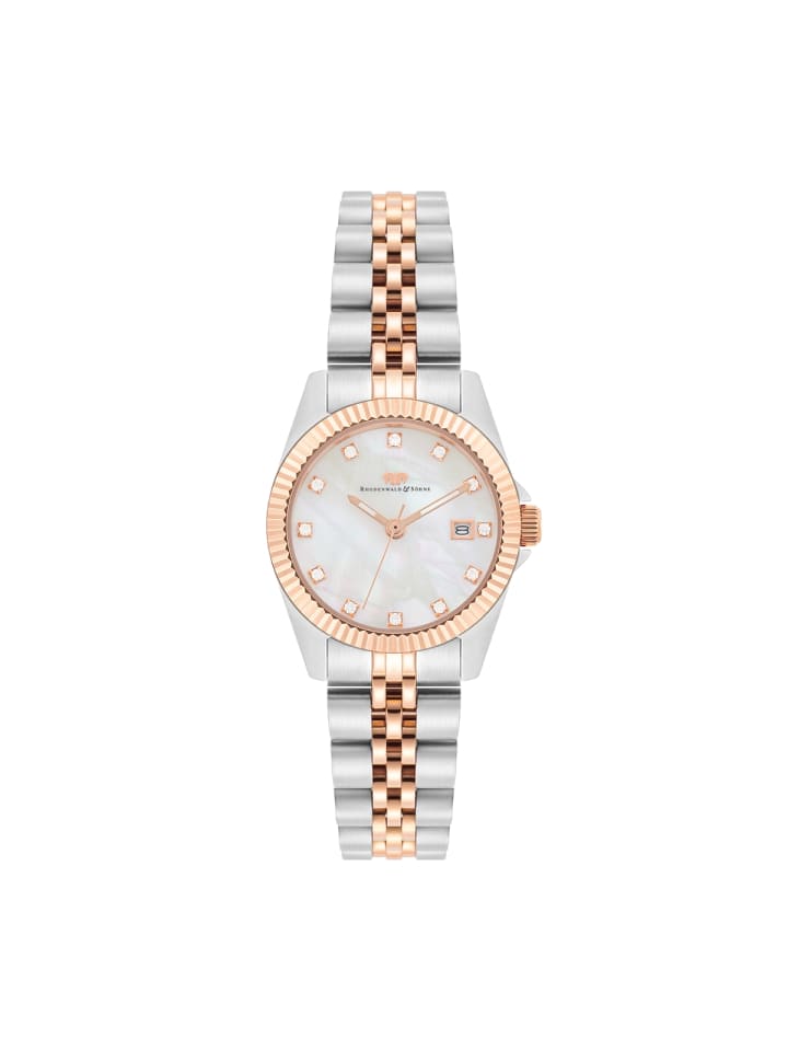 Uhr Cassina aus Edelstahl in silber/roségold